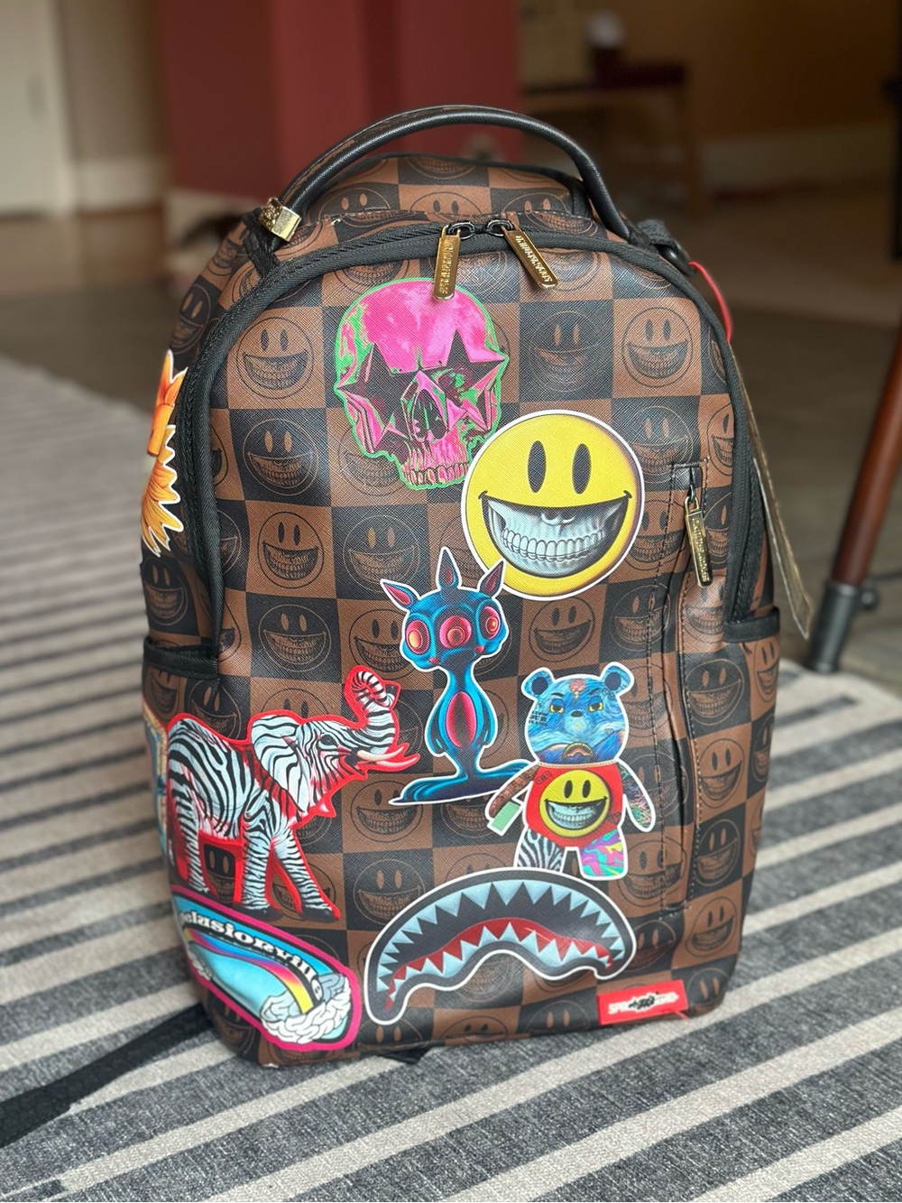 Sprayground Backpack - limited edition Colorful Patch Graphics